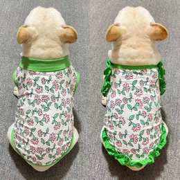 Hundkläder sommar fransk bulldogg hundkläder par husdjur kläder mops klänning skjorta poodle schnauzer frenchies hund kostym kläder dropship 230504