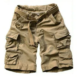 Men's Shorts 2023 Summer Multipocket Camouflage Mens Casual Loose Camo Kneelength Cargo With Belt S3XL 230503