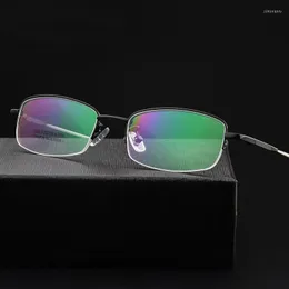 Solglasögon ramar modeminne titanglasögon män kvinnor skådespelglasglasögon ram för affärsmyopia recept optisk