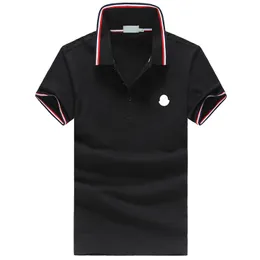 Erkek Monclair T Shirt Tasarımcı Polo Gömlek Lüks Tees Klasik Siyah Beyaz Gri Mavi Trapstar