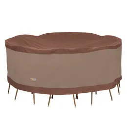 Ördek Kapakları Ultimate Su Geçirmez 108 inç Yuvarlak Veranda Masa Sandalye Seti Kapağı