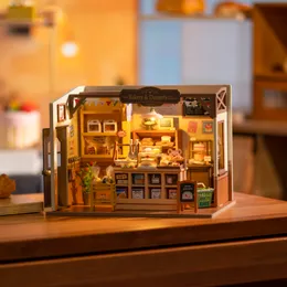 Puppenhauszubehör Robotime Rolife Beckas Backhaus DIY Miniaturhaus für Kinder Kinder 3D-Holzmontagespielzeug Einfache Verbindung Heimdekoration 230503