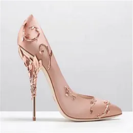 New Ornate Filigree Leaf Pointed toe Haute Couture Collection SHOES eden heel wedding pump Super sexy women high heel shoes Chauss340b