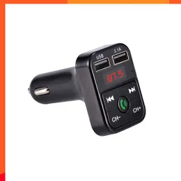 Novo carro Bluetooth compatível com 5.0 FM Wireless Audio Transmission Card Mp3 2.1a Dual Card de Carregamento USB Acesso