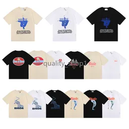 المصمم Rhude T Shirt Summer Shirt Shirt shore tee Men Women Thirts Thirts Fashion Casual Cutton Cotton High Street Letter Print Top Clothing Size S-XL