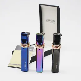 Cheapest Compact Jet Butane Gas Lighter jet flame Torch Grinding Wheel Fire Straight Lighters Cigarette Lighter for Smoker Gift Best quality