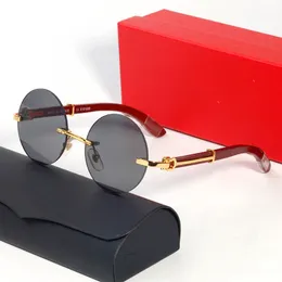 Runde Designer-Sonnenbrille für Damen Herren Serpentine Frames Gold Silber Metall Frameless Vintage Fashion Carti Sun Glasses Lens Uv4 Eyeglasses Oculos Feminino