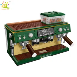 Block huiqibao 928 st moc kaffemaskin modell mikro byggstenar mini diamant city vän tegelstenar set barn leksaker barn flicka spel 230503