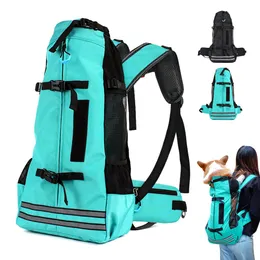 Carriers Outdoor Pet Dog Carrier Bag for Small Medium Dogs Corgi Bulldog Backpack Reflective Dog Travel Bags Pets Products