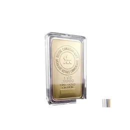 Arts And Crafts 10 Pcs/Lot The Royal Canadian Mint Craft Plated 1 Oz Fine Gold Or Pure Souvenir Blion Bar Drop Delivery Home Garden Dhizc