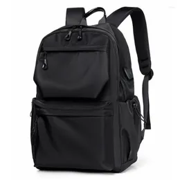 Backpack Men's Laptop Backpacks High-capacity Student School Bag Waterproof Oxford Knapsack Black Rucksack Men Travel Bags 2023