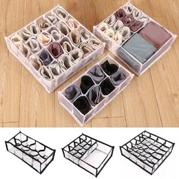 Storage Boxes Bins Foldable Drawer Storage Organizer Closet Divider Boxes for Underwear Socks Tie Wardrobe Clothes Storage Organizers Sets 230503