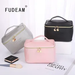 Косметические сумки корпусы Fudeam кожа многофункциональная сумка для хранения туалебных туалия