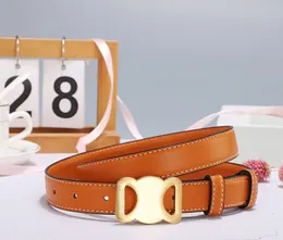 Fashion Smooth Buckle Belt Retro Design Thin Waist Belts for Men Womens Width 2.5CM Genuine Cowhide 3 Color Optional High Quality AAA