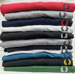 Camisa polo de designer masculina lazer espiga de trigo cor pura camiseta simplicidade verão manga curta logotipo bordado polos comércio qualidade superior