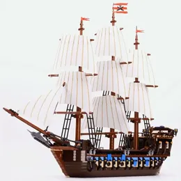 Blockerar kejserliga flaggskepp Vaisseau Amiral Ship Building Bricks Boat Vessels Caribbean Compatible 10210 Christmas Toy Gift 230504