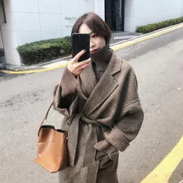 Women's Wool & Blends Cashmere Niche Cooked In The Port Of Woolen Cloth Taste Very Fairy Long Sleeve Coat Knee-length Female