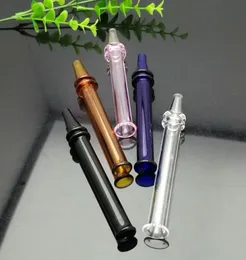 Pfeifen Aeecssories Glas-Wasserpfeifen Bongs Farbige Doppelrad-Glas-Saugdüse
