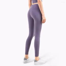 Active Pants Yoga High midje Leggings Sport Femme Squat Proof Sexig fitness Bulift Elastic Quick Dry Gym Tights Running Workout Capri