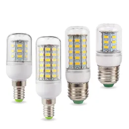 5PCS E27 E14 Kukurydza LED 24 36 48 56 69 72 LEDS SMD 5730 220 V Lamp Lampa Lampa LED Candle LED Bombilla