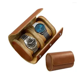 Boîtes de montre 1/2/3/6/10 Slots Box hommes et femmes multifonctionnel cuir stockage emballage poignet cadeau