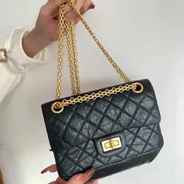 Tasarımcı Flep Torba Orijinal Deri Çanta 20cm Box YC020 ile Narin Knockoff Crossbody Çanta