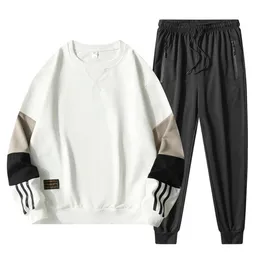 Erkek Hoodies Sweatshirts Yeni Sweater Pantolon İlkbahar ve Sonbahar Moda Marka Yuvarlak Boyun İçin Set Set Gevşek Spor Tişört