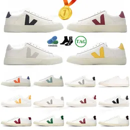 2023 Veja Shoes Womens Sneakers Shoes Mens Classic White Unisex Fashion Couples Vegetarianism Style Original Veja Campo Storlek 36-45