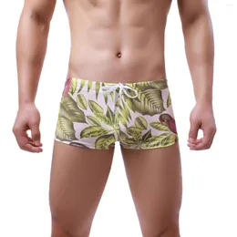 Underbyxor Hawaii Beach Boxers Underwear Sexig Ride Up Quick Torking Anti-Bacterial For Men Pack Camisa Masculina
