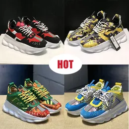 Top Italy Chain Reaction Shoes Sneakers Reaction Casual Shoe Height Reflective Triple Black White multi-color suede Luxury Fashion uomo donna scarpe da ginnastica firmate