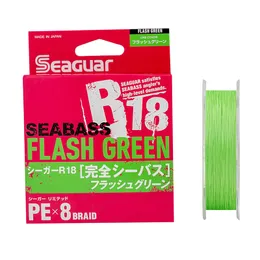 Ligne de pêche tressée Marque originale Seaguar Seabass Pe X8 8 brins Ligne de pêche tressée flash vert PE ligne 150M 200M 230505