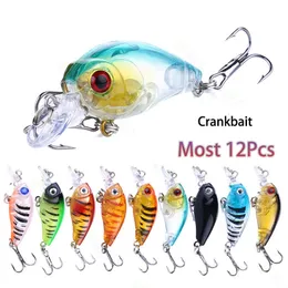 Baits Lures 12/10/8/5/3Pcs Crankbaits Set Mixed Colors Bait 4.5cm 4g Fishing Lure Minnow Wobbler Bass Swimbait Sea Swim Hard Sinking Tackle 230504