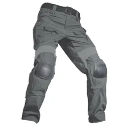 Calça masculina masculina calça tática militar cp camuflagem multicam cargo calça calça casual roupas de combate airsoft exército joelheiras verdes 230428