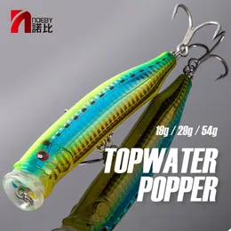 Yemler noeby Topwater Popper Fishing Lure 100 120 150mm Wobbler Yapay Sert Yemler Deniz Bas Tuna için Yem Popper GT Fishing Lures 230505
