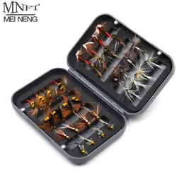 Baits Lures MNFT 32PcsBox Trout Nymph Fly Fishing Lure DryWet Flies Nymphs Ice Fishing Lures Artificial Bait with Boxed 230505