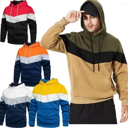 Men's Hoodies Men Hoody Patchwork Autumn Winter Streetwear Hooded Sweatshirt Hoodie Casual Hip Hop Tracksuit Jumbo Size S-5XL