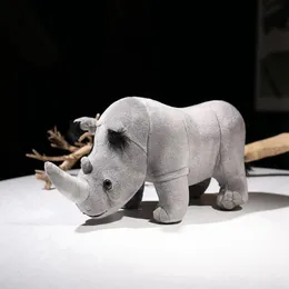 Plyschdockor intressant noshörning plysch docktecknad noshörning docka livlig gåva som ger grå noshörning fylld leksak 230504