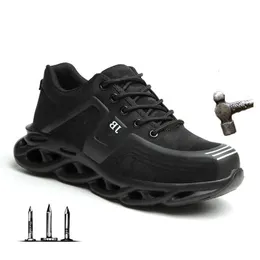 Sicherheitsschuhe Drop Steel Toe Arbeitsschuhe Mode für Herren Damen Sneaker Ultralight Mesh Industial Sicherheitsschuhe Plus Größe 35-48 230505