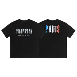 Designermodekläder T-shirts T-shirt Trapstar-tryckt kortärmad t-shirt Bokstavstryckt kortärmad t-shirt Street Paris Lös bomull Casual TopCasual Cotton Stree