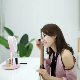 Lampy stołowe Makeup Mirror Stand Lampa Lampa nastrojowa wentylator regulacyjny