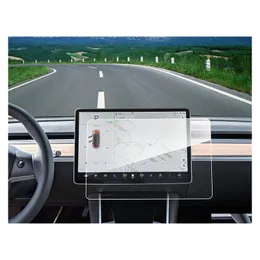 Outros acessórios de interiores Tesla Modelo 3 Controle central Touch SN Navigação de carro temperado Protetor de vidro Drop Drop Mobiles MOTOC DH27F