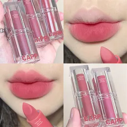 Cinnamon White Peach Oolong Matte Lipstick Cosmetics Lipstick Varaktande läppstift Vattentät 12 Color Non Stick Cup Lipstick Cosmetics