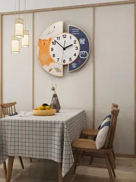 الساعات الحائط Nordic Modern Design Fashion لطيف صامت Digital Kids البلاستيك Reloj de Preed Moderno Home Decoration 60wcc