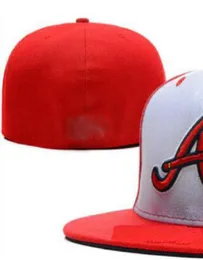 2023 Męskie baseball pełne zamknięte czapki Summer granatowy liter kość mężczyzn Kobiety czarny kolor wszystkie 32 drużyny swobodne sportowe czapki „A” ”Atlanta Mix Colours A2