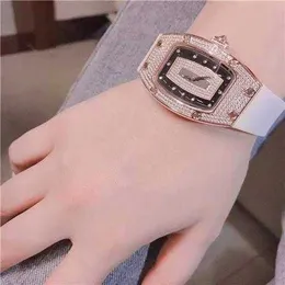 Automatic Mechanical Richrd Mileres Highquality New wrist watches Womens Luxury Wine Bucket Super Large Plate Trend Small Crowd Full Diamond rm007 Amazing Style X3