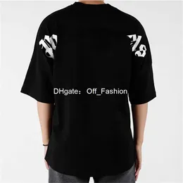 Men's T-shirts 22s Shirs Shir Palms Palmangel Ciy Designer Limied Inkje Graffii Leer Prining Women's Sailboa Shor-sleeved Casual 1P0Y