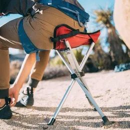 Vouwing statief, draagbare stabiele tri -poten kruk voor outdoor reizen camping vissen wandelende bergbeklimmen - mini -maat groen b
