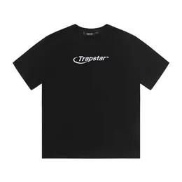 Designermodekläder T-shirts T-shirt Trapstar Nisch Amerikansk modeetikett Unisex sommar Mångsidigt brev Broderad ren bomull kortärmad T-shirt Till salu