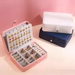 Biżuteria pudełka mody mini biżuteria wyświetlacza obudowa pudełka szafka szafka przenośna organizator organizator przechowywania podróży Joyeros