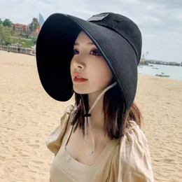 Wide Brim Hats Fashion Fishing Hat Comfy Sunshade Sweat Absorption Summer Solid Color Women Sun Protection